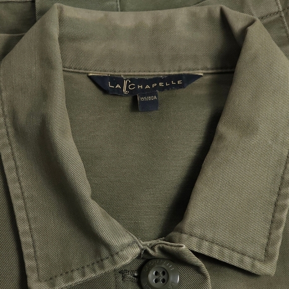 La Chapelle Oversized Grunge Army Green Jacket Size 36 Small - Picture 3 of 16